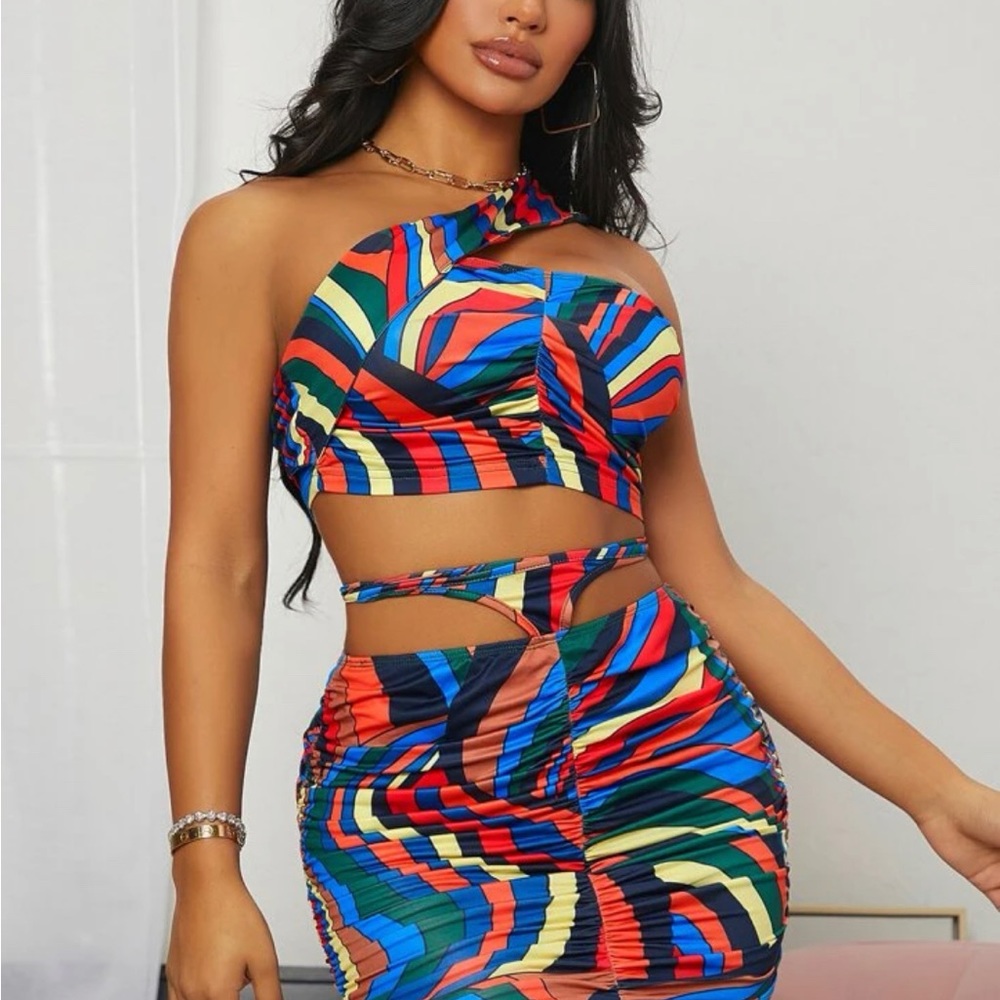 Cute Top and Skirt Set